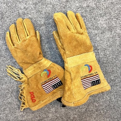 Ralph Lauren Paralympics Gloves 100% buffalo Skin Lining TEAM USA