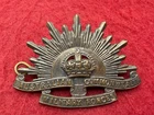 WW1 Original AUSTRALIAN COMMONWEALTH MILITARY FORCES Rising Sun Slouch Hat Badge