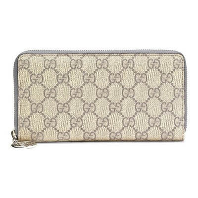 Gucci monogram canvas and leather wallet for women 7.48×0.98×4.1 in