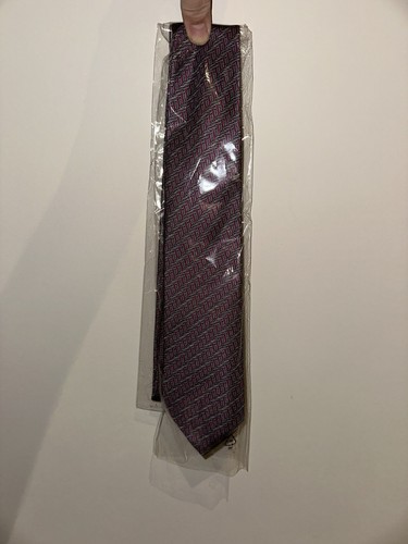 New & Lingwood Paperclips Silk Tie Purple NWT Jermyn St Made in Italy £125 - Picture 2 of 4