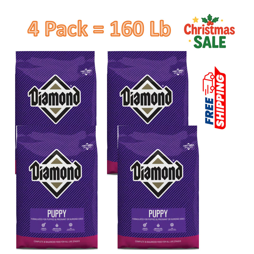 160 LB/ 4 Packs- Diamond Puppy Formula Dry Dog Food, 40 LB Bag