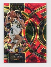2023-24 Panini Select ANDRE JACKSON JR Premier Red Cracked Ice ROOKIE #134 RC