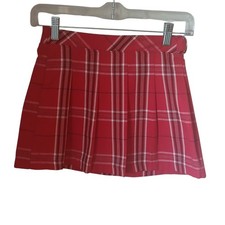 Justice Girl's Red Plaid Skorts Size M
