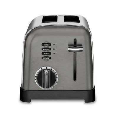 Cuisinart 2 Slices Compact Toaster Black 2-Slice Classic CPT-160BKSP1 Bagel