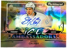 2018-19 Parkhurst Ice Ambassadors #IA1 Sidney Crosby Autograph Card