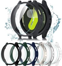 6 6 Pack Hard PC Bumper Case for Galaxy Watch 7 44mm with Tempered Glass Film