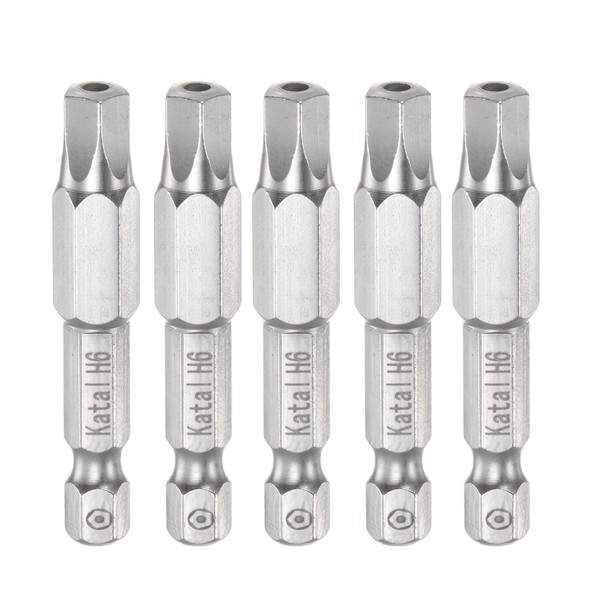 "5Stk H6 FüNfeck 1/4\" Sechskant Schaft 2\" Magnetische Sicherheitsschraubendreher"-image