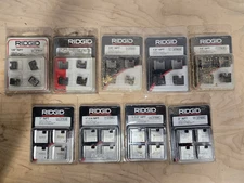 RIDGID NPT Alloy Pipe Threading Die Set Sizes 1/8" to 2" Lot of 9 - Excellent!!!