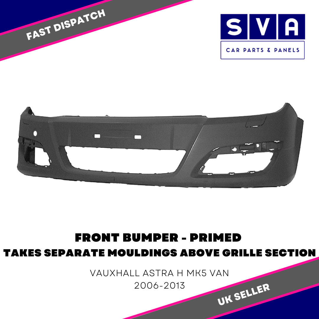 Front Bumper - Primed - Vauxhall Astra H Mk5 Van 2006-2013 - Insurance Approved