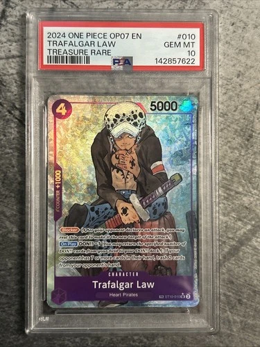 One Piece CCG Trafalgar Law Treasure Rare ST10-010 PSA 10 Gem Mint