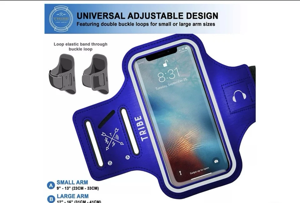 Tribe Black Fitness AB37 Premium Sports Armband For Running iPhone 8,7,6s, 6 - Image 2 of 4