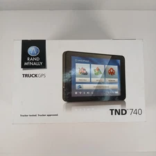 Rand McNally TND740 7in Truck GPS Navigator Tested Charger & Mount Bundle