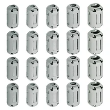25 Pcs Ferrite Filter Ring Core Cable Clip ID 3.5/5/7/9/13mm Regular Styles,Gray