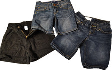 Old Navy Girls Shorts Lot SZ 6/ 6-7 Denim Cotton Summer Playwear School 3 Pairs