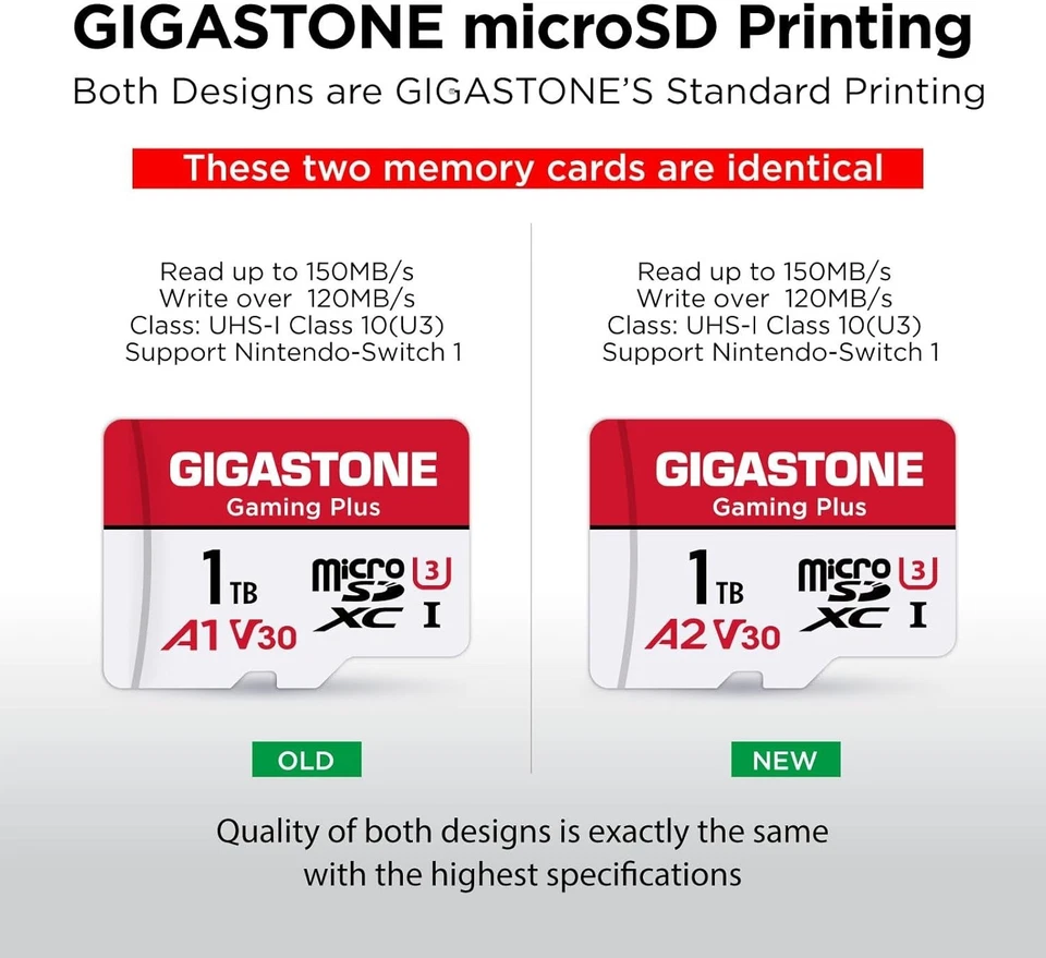 UltraHD 1TB Memory Card for Nintendo Switch 1 - A1 V30 U3 - Image 4 of 4