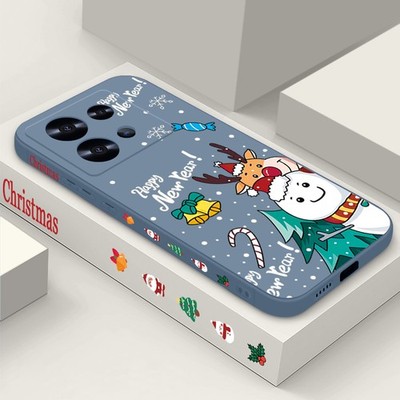 Case For Xiaomi Redmi Note 14 13 12 11 Pro 14T 13T Cute Snowman Silicone Cover