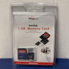 New Sealed Sandisk 1 GB Memory Card With Adapters 3 in 1 Free Shipping
