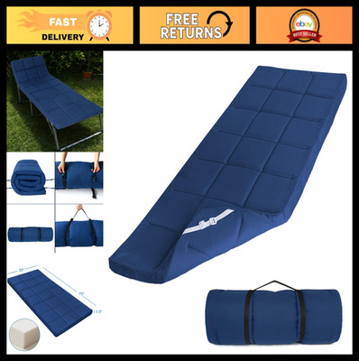 Thick Foam Quilted Camping Cot Mattress Topper - Soft Sleeping Pad 75''x30'' for R