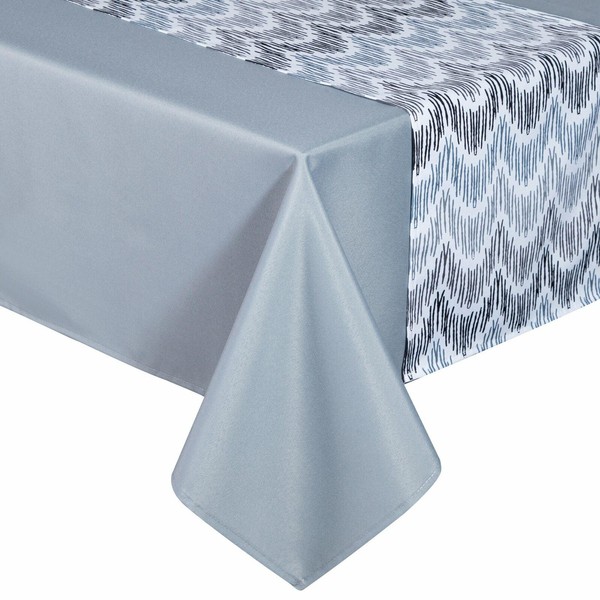 Mitteldecke Serviette Tischdecke 140 X 220 Cm Grau Tischtuch Klassisch Deko-image