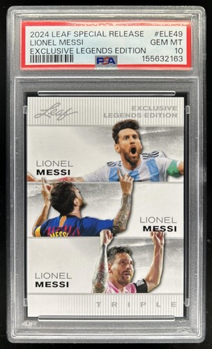 2024 Leaf Exclusive Legends Edition Lionel Messi #ELE-49 PSA 10 GEM MINT