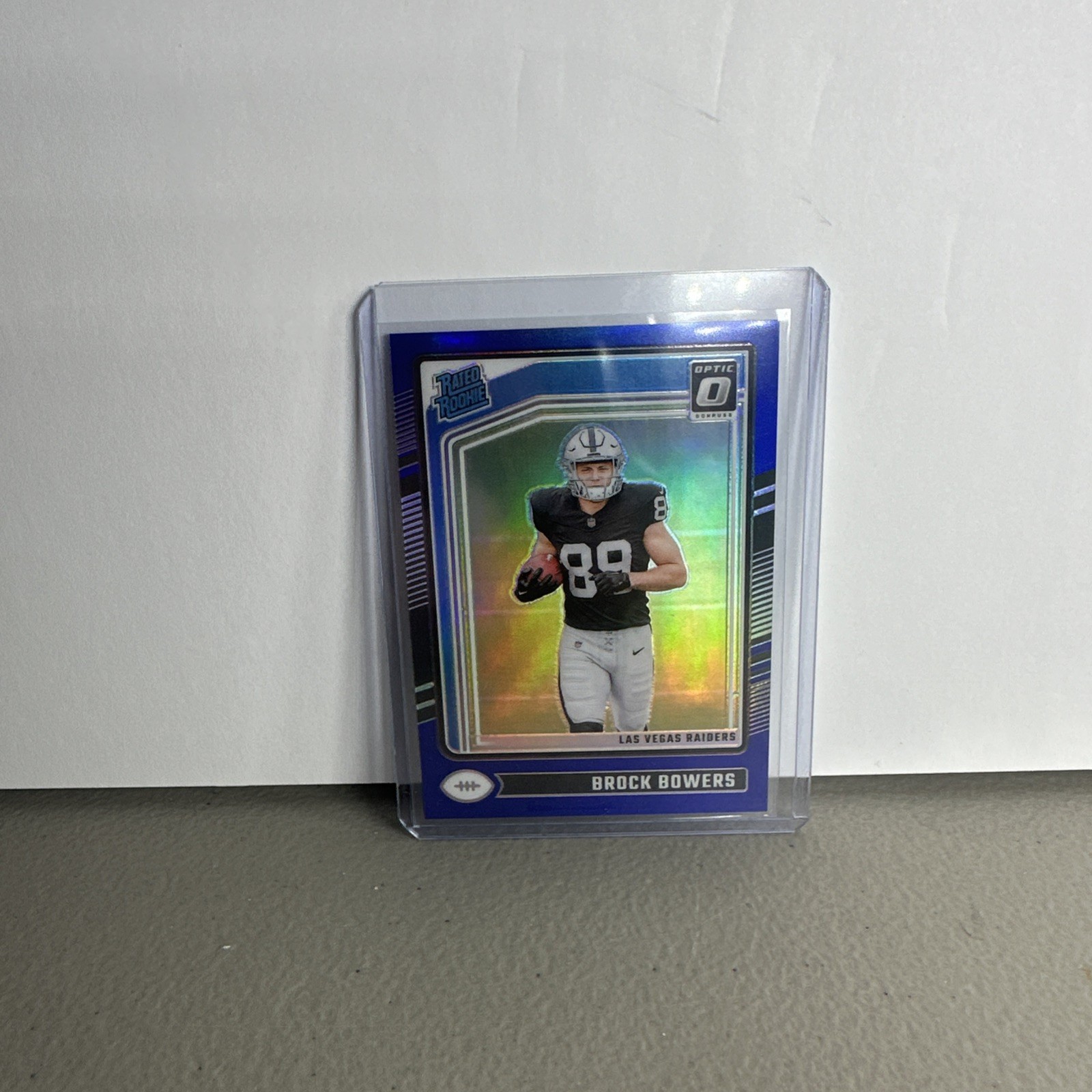 2024 Donruss Optic Blue Prizm #215 Brock Bowers Raiders RC Rookie /199