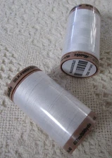 Mettler Silk Finish Cotton WHITE Machine Sew Thread 500yd 40wt #2000 Spool NEW