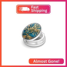 Pill Box-3 Compartment Small Pill Case for Purse  Pocket Mini Metal Pill Holder