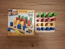Formensteckbrett Plan Toys Ergotherapie Förderung Farben Formen Montessori  Holz