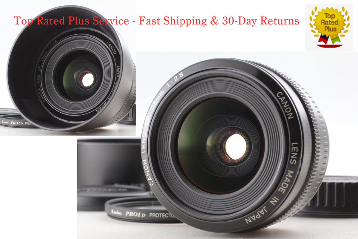 Top MINT w/ Hood] Canon EF 28mm f/2.8 Wide Angle AF Lens From