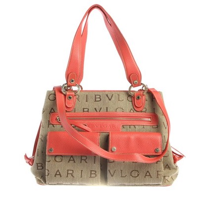 Schultertasche Bulgari Weiß Rosa