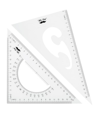 - Triangle Ruler 2 Pack 22&15Cm 30/60 & 45/90 Right Triangle Ruler for Drawi