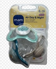 MAM Air Day Night Pacifiers 3Sensitive Skin6 Months, Glow in the Dark Pacifier,