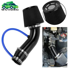 Black 3inch 76mm Car Cold Air Intake Filter Induction Kit Pipe Power Hose System
