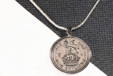 1946 80th Birthday English/Scottish Shilling Coin Pendant-Choose A Metal Colour