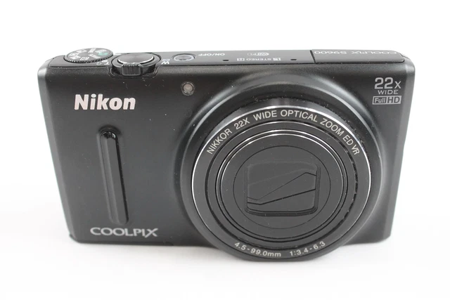 04 Nikon Coolpix S9600 Digital Compact Camera Working w/ Nikkor 22x Wide Lens