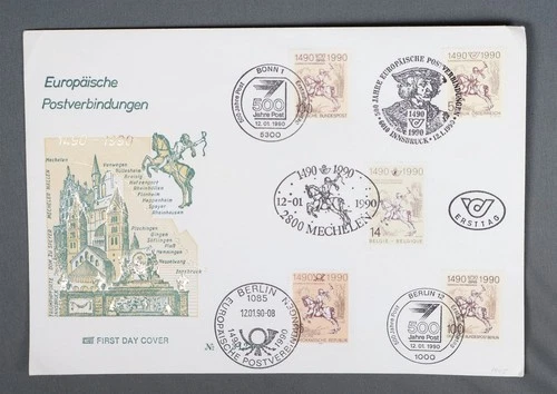 MayfairStamps Germany FDC 1990 European Postal Connections First Day Cover aaw_6