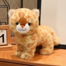 Yellow Kitten Cat Plush Toy 8" Stuffed Animal Toddler Doll Gift for Kids