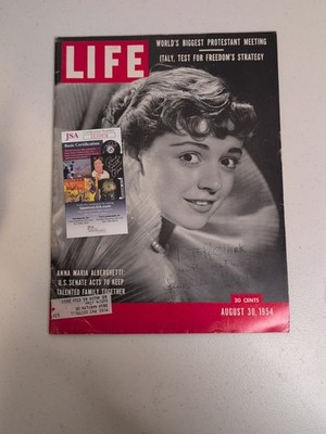 Life Magazine August 1954  Anna Maria Alberghetti signed JSA certified vintage