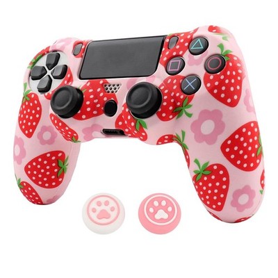 Pink Controller Skins for PS4,Fruit Silicone Controller Cover Skin Protector ...
