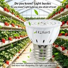 E27 Full Spectrum Plant Light 60LED Bulb for Hydroponics Indoor Plants Veg Bloom — photo 2