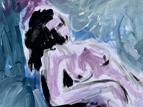Tracey Emin ! Original Artwork Signed Donna Nuda Erotic Nude Woman Figure C34 - Picture 4 of 7