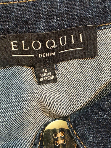 WOMENS PRE-OWNED ELOQUII JEANS DRESS SIZE 18 - Picture 2 of 10