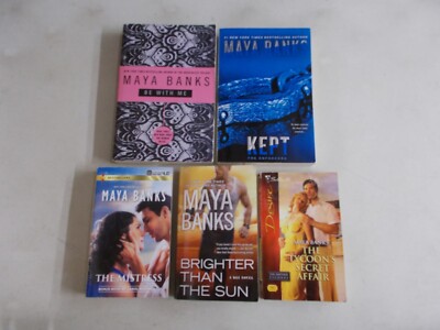 5 MAYA BANKS # MIXED LOT PB & TRADE PB KEPT SECRET MISTRESS BRIGHTER BE WITH ME