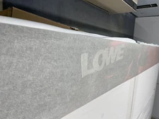 LOWE STBD PANEL DECAL PAIR (2) 148185 BLACK / RED / GREY 37' 7" L X 16 5/8" BOAT