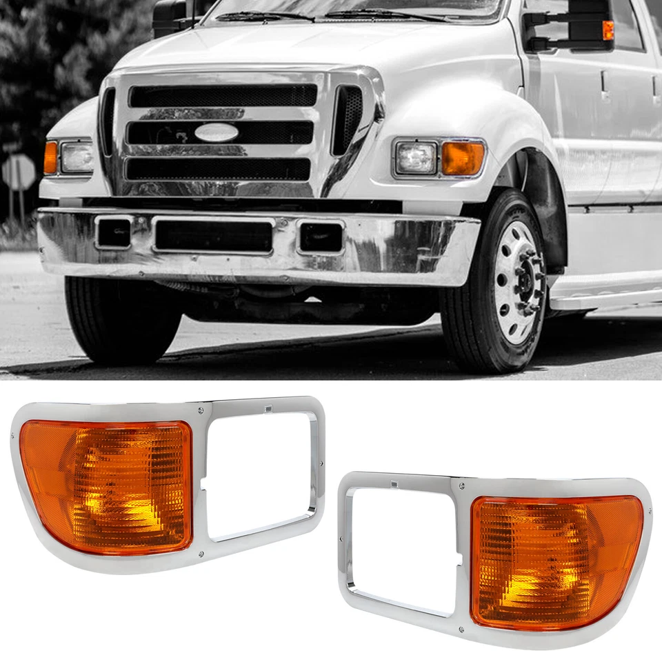 Headlight Bezel Trim Fit For 00-15 Ford F650 F750 Left Right Driver Passenger Foto 2 de 4