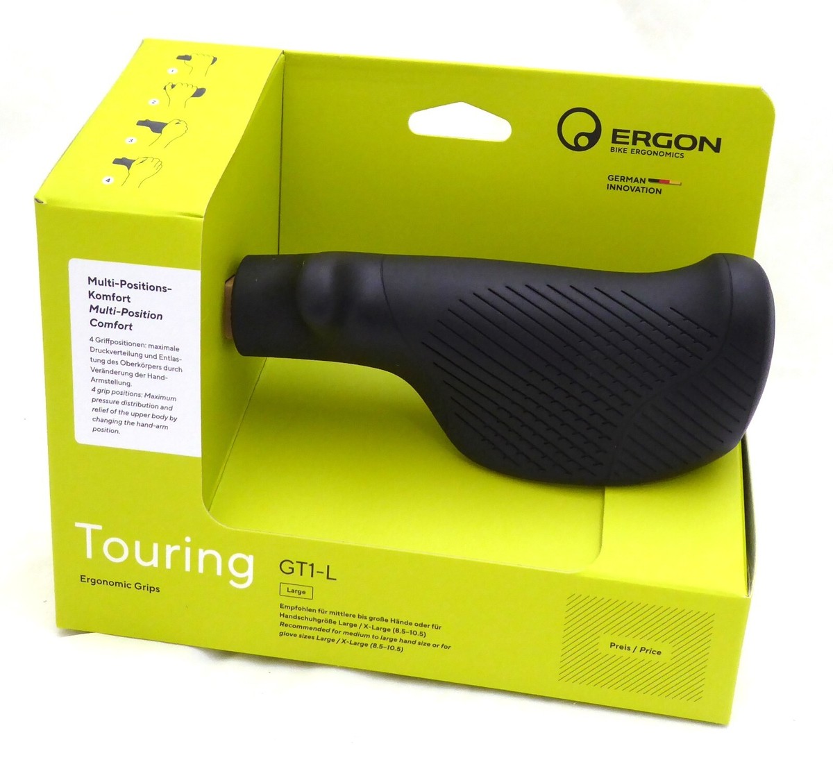 ERGON Grips GT1-L Per Manubrio Bici - Unisex, Nero | Impugnature Ergonomiche - Foto 3