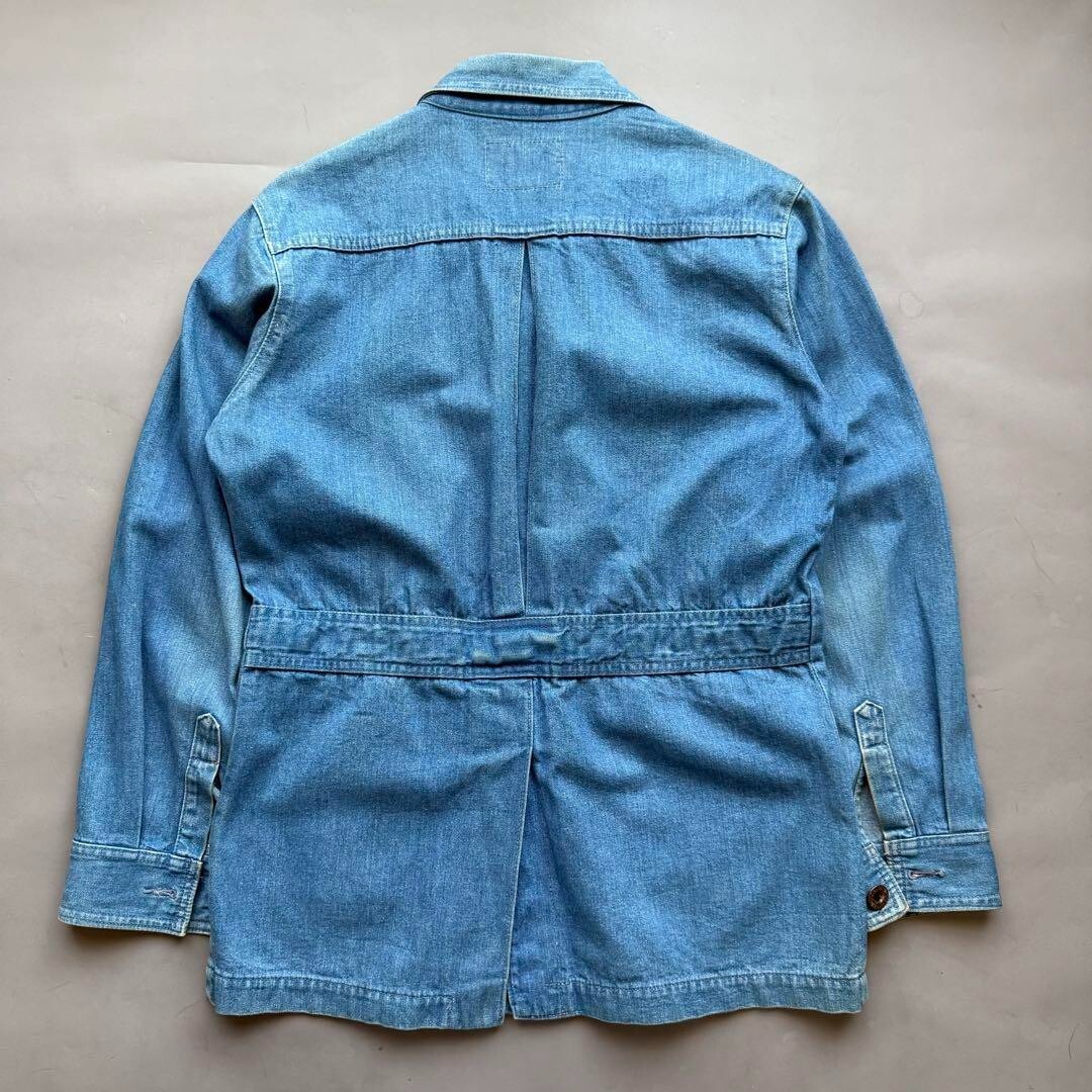 ジャケット・アウター BIG JOHN / denim coverall jacket 80s Big John Denim Safari Jacket Coverall, Vintage Outerwear