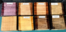 EIGHT VARIOUS EXOTIC KILN DRIED PLATTER BLANKS LUMBER WOOD TURNING 4" X 4" X 2"
