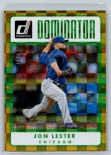 2017  Donruss #D-13 Jon Lester Dominators Gold 19/99