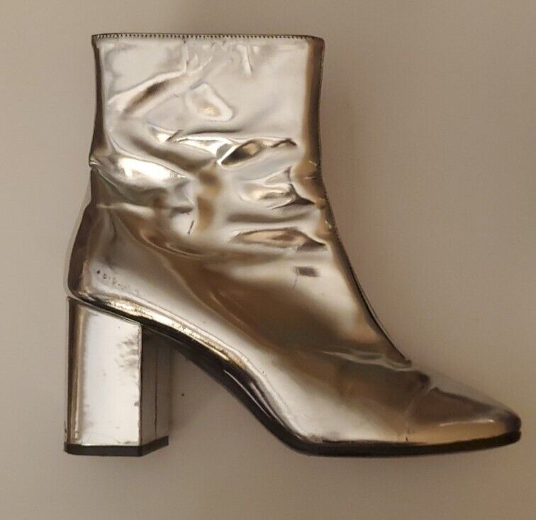 Balenciaga Silver Mirror Block Heel Boots 37 | eBay Balenciaga Silver Mirror Block Heel Boots 37 | eBay